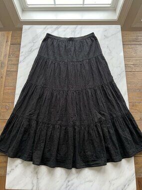 Women's Plus Size 25 Yard Cotton Maxi Skirt Gypsy Flowy Tiered